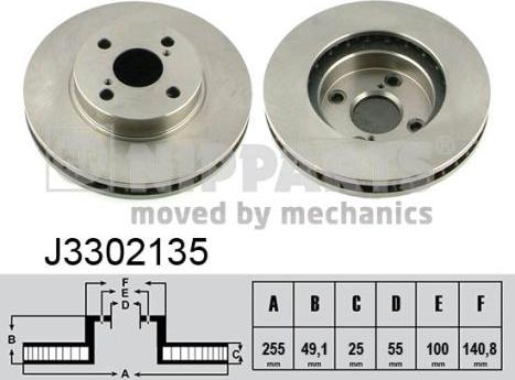 Nipparts J3302135 - Brake Disc autospares.lv