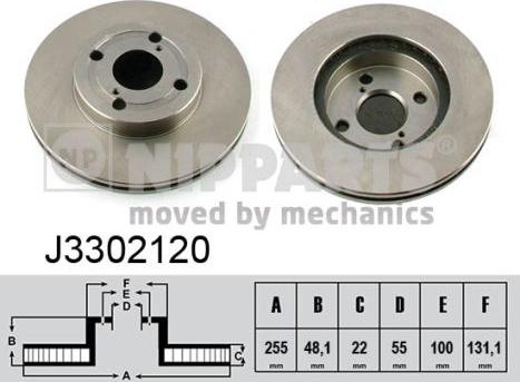 Nipparts J3302120 - Brake Disc autospares.lv