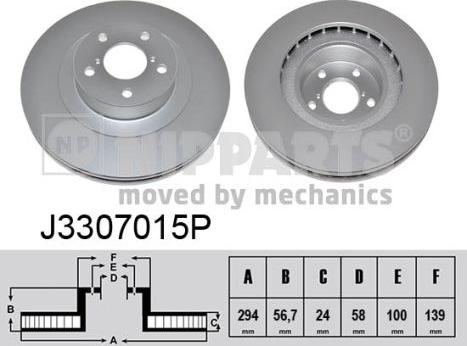 Nipparts J3307015P - Brake Disc autospares.lv