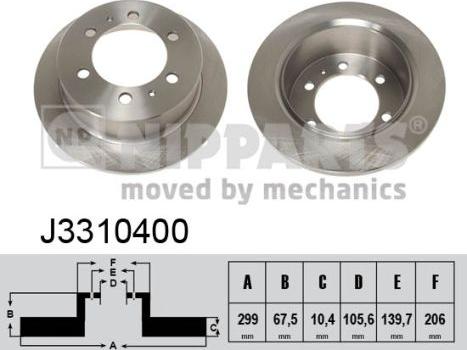 Nipparts J3310400 - Brake Disc autospares.lv