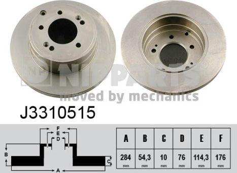 Nipparts J3310515 - Brake Disc autospares.lv