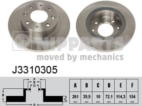 Nipparts J3310305 - Brake Disc autospares.lv