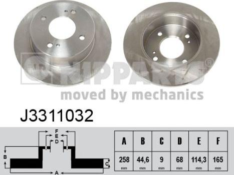 Nipparts J3311032 - Brake Disc autospares.lv