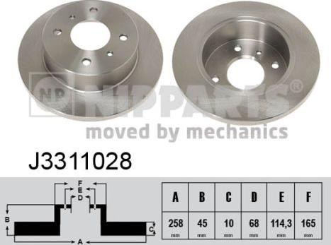 Nipparts J3311028 - Brake Disc autospares.lv