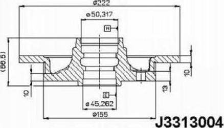 Nipparts J3313004 - Brake Disc autospares.lv