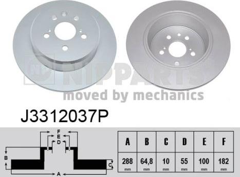 Nipparts J3312037P - Brake Disc autospares.lv