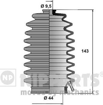 Nipparts J2844002 - Bellow Set, steering autospares.lv