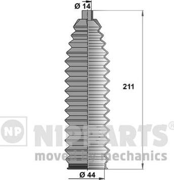 Nipparts J2846009 - Bellow Set, steering autospares.lv