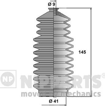 Nipparts J2841009 - Bellow Set, steering autospares.lv