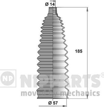 Nipparts J2842019 - Bellow Set, steering autospares.lv