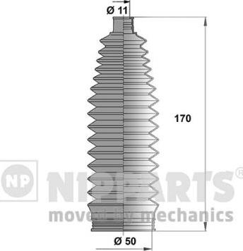 Nipparts J2842016 - Bellow Set, steering autospares.lv