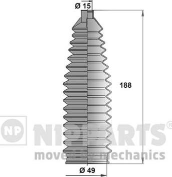 Nipparts J2842022 - Bellow Set, steering autospares.lv