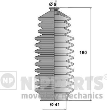 Nipparts J2851007 - Bellow Set, steering autospares.lv