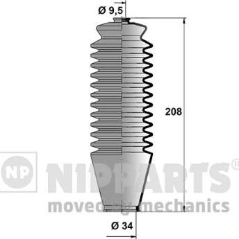 Nipparts J2852004 - Bellow Set, steering autospares.lv