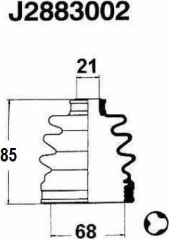 Nipparts J2883002 - Bellow, drive shaft autospares.lv