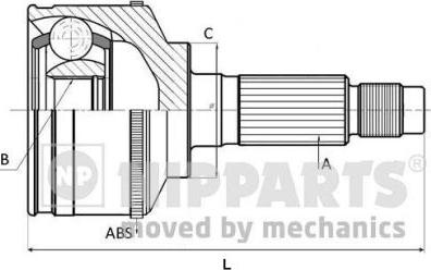 Nipparts J2822142 - Joint Kit, drive shaft autospares.lv