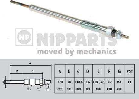 Nipparts N5715016 - Glow Plug autospares.lv