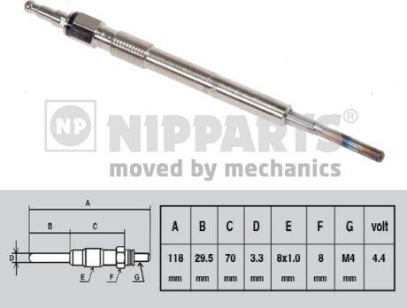 Nipparts N5715018 - Glow Plug autospares.lv
