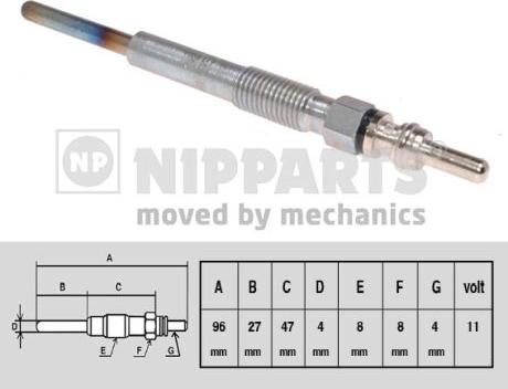 Nipparts N5715020 - Glow Plug autospares.lv