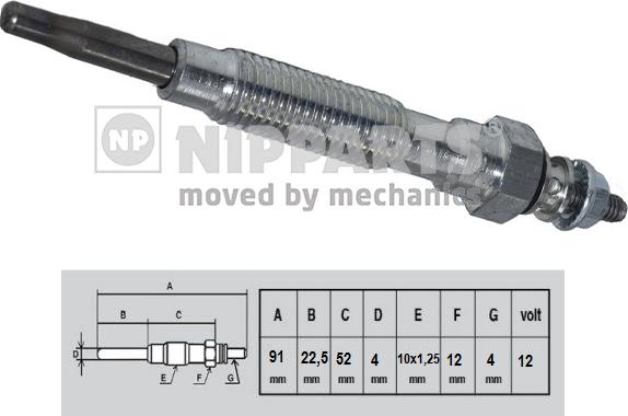 Nipparts N5710509 - Glow Plug autospares.lv