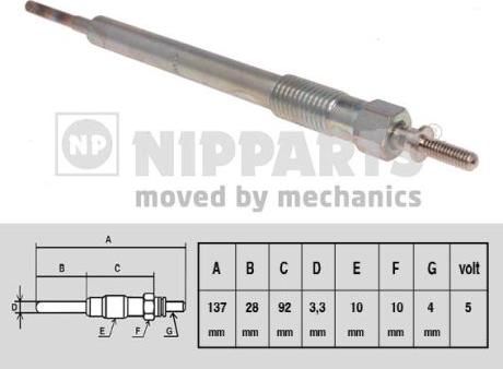 Nipparts N5710508 - Glow Plug autospares.lv