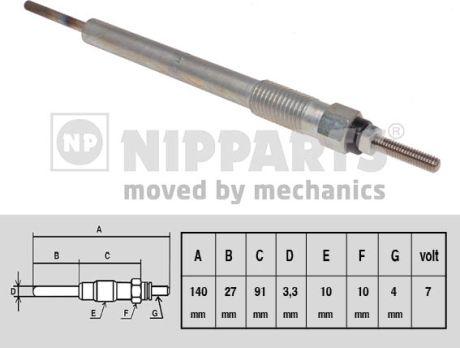 Nipparts N5710507 - Glow Plug autospares.lv