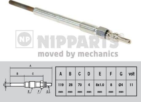 Nipparts N5718001 - Glow Plug autospares.lv