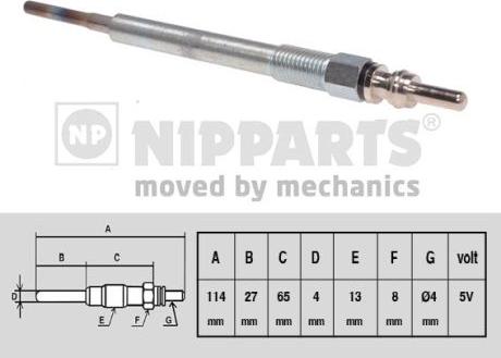 Nipparts N5713015 - Glow Plug autospares.lv