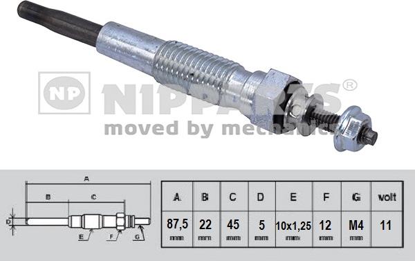 Nipparts N5713018 - Glow Plug autospares.lv