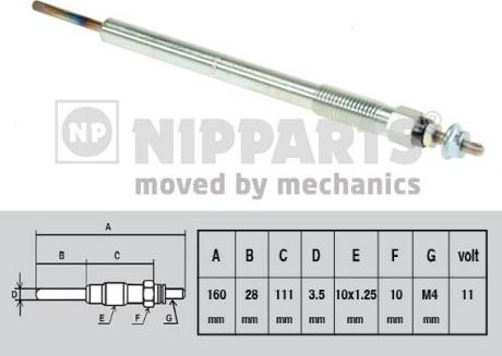 Nipparts N5712025 - Glow Plug autospares.lv