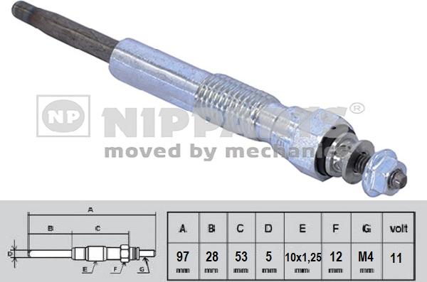 Nipparts N5712028 - Glow Plug autospares.lv