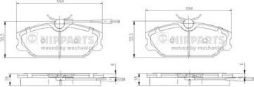 Nipparts N3600917 - Brake Pad Set, disc brake autospares.lv