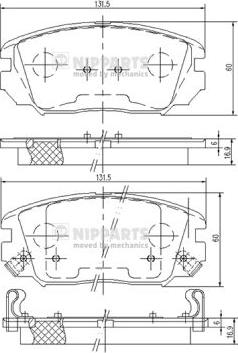 Nipparts N3600543 - Brake Pad Set, disc brake autospares.lv