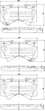 Nipparts N3602136 - Brake Pad Set, disc brake autospares.lv