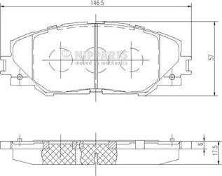 Nipparts N3602138 - Brake Pad Set, disc brake autospares.lv