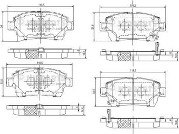 Nipparts N3602132 - Brake Pad Set, disc brake autospares.lv