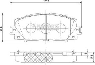 Nipparts N3602127 - Brake Pad Set, disc brake autospares.lv