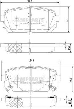 Nipparts N3610309 - Brake Pad Set, disc brake autospares.lv