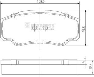 Nipparts N3611052 - Brake Pad Set, disc brake autospares.lv