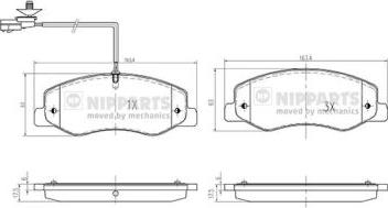 Nipparts N3611061 - Brake Pad Set, disc brake autospares.lv