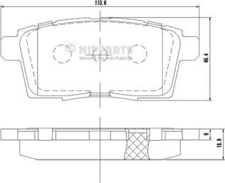 Nipparts N3613024 - Brake Pad Set, disc brake autospares.lv