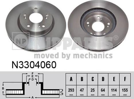 Nipparts N3304060 - Brake Disc autospares.lv