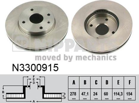 Nipparts N3300915 - Brake Disc autospares.lv