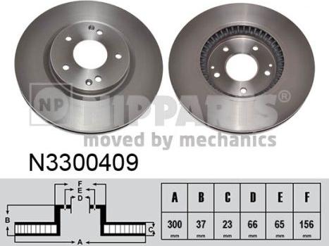 Nipparts N3300409 - Brake Disc autospares.lv