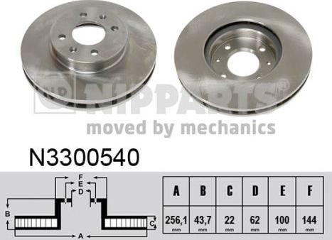 Nipparts N3300540 - Brake Disc autospares.lv