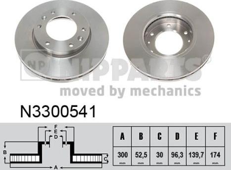 Nipparts N3300541 - Brake Disc autospares.lv