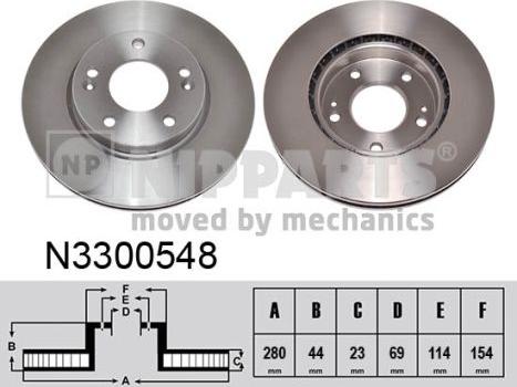 Nipparts N3300548 - Brake Disc autospares.lv