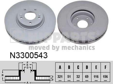 Nipparts N3300543 - Brake Disc autospares.lv