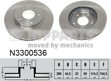 Nipparts N3300536 - Brake Disc autospares.lv