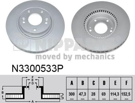 Nipparts N3300533P - Brake Disc autospares.lv